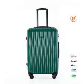 Travelnota Carry On Luggage ABS Hardside Luggage TSA Lock Spinner Wheels,Green,28".