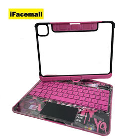 IFacemall Nouvel Étui Clavier Magique, Transparent, Rotatif à 360°, pour iPad Pro 11 pouces 2024