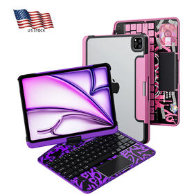 IFacemall New Arrival 360 Rotatable Ultra Long Battery Life 7 RGB Backlit With Touchpad Magic Keyboard Case for ipad 10th Gen