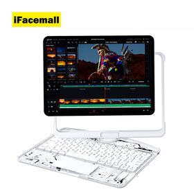 IFacemall High Quality Multi Touch Wireless BT Magic Keyboard case With Trackpad Backlit Keys for iPad 7/8/9 Gen 10.2inch