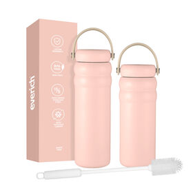 Bouteille d'eau en acier inoxydable 304, 100% étanche, avec couvercle à joint en silicone, idéale pour l'extérieur, la maison et le bureau - Meilleure vente !
