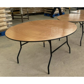 Custom wooden oval outdoor folding table Portable folding oval dining table chairs Solid wood table banquet table