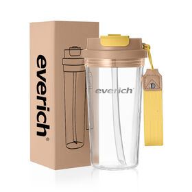 Vente en gros Everich 520ml Tasse à eau en verre personnalisable avec poignée Gobelet en verre pour bureau à domicile