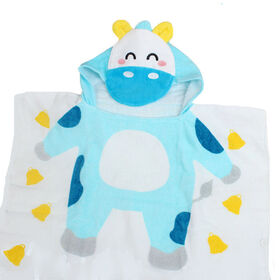 Print cute animal pattern kids hooded bath towel baby beach towel