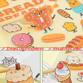 Customizable Cute Animal Emoticon Stickers Original Design Paper Decals with High Adhesion for Kids