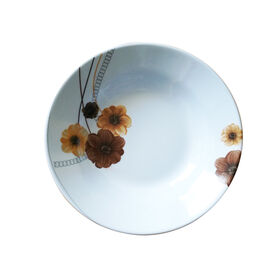 Round melamine plates for indoors and outdoors,8" melamine dinner plates,melamine deep plates dessert plates unbreakable