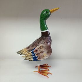 OEM metal duck birds statue garden decor for yard patio outdoor lawn ornament
