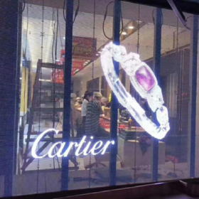 Outdoor LED Display P3.91 Pixel Pitch LED Glas Vorhang Display Transparentes Schaufenster Beleuchtung Dekoration