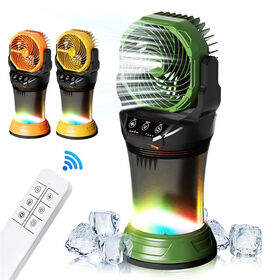 Ventilateur Brumisateur Portable Rechargeable USB 20000mAh Léger avec Réservoir d'Eau de 2L, Télécommande, Plastique, Fonctionnant sur Batterie, pour Refroidissement