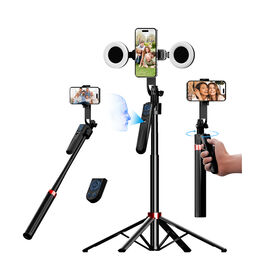 Estabilizador De Mano Con Trípode Y Luz LED – Seguimiento Facial Automático, Control Remoto Desmontable Y Rotación De 3 Ejes Para Smartphone, Compatible Con Android E IOS