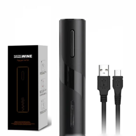 Tragbarer USB-wiederaufladbarer Weinflaschenöffner-Satz mit Reiseetui & Weinstopfen für den Heimbar-Gebrauch