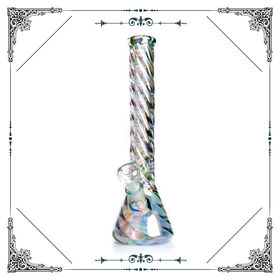 Vente en gros haute qualité 16 pouces tuyau en verre arc-en-ciel holographique pipe à eau en verre prix d'usine