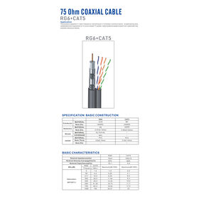 Cable Coaxial RG6+CAT5E al por mayor, alta calidad OEM, precio económico