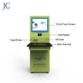 Borne Libre-Service Compacte pour Bibliothèque avec Scan RFID et Connectivité Cloud pour un Prêt de Livres Simplifié