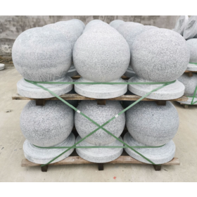Wholesale natural granite barrier balls, anti-collision round ball roadblocks, stone balls, square road blocks, park stone pillars