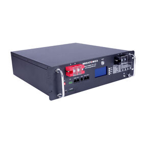 سعر المصنع وحدة بطارية ليثيوم LiFePO4 بجهد 51.2 فولت للتركيب على الرف مع شاشة LCD، حزم بطاريات أيون الليثيوم 48 فولت 100 أمبير