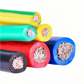 سلك إلكتروني مرن أحادي النواة من الألومنيوم المطلي بالنحاس (CCA) PVC 0.5-10 مم² للمهام الخفيفة والمنزل والسيارات والصوت