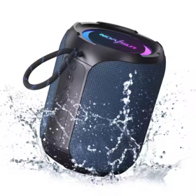 Altavoz Bluetooth inalámbrico portátil de 30W, audio inmersivo, resistente al agua IPX6, tela de malla