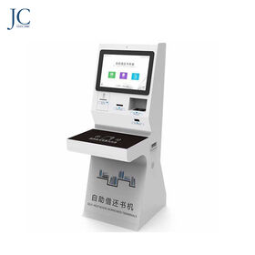 Borne interactive pour bibliothèque publique en direct de l'usine avec lecteur de codes-barres, lecteur RFID et écran tactile anti-vandalisme durable
