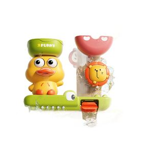 Baby Cartoon Niedliche Ente, Krokodil, Dreh-Spaß-Saugnapf, Duschkopf, Wasserbad, Wasserspielzeug-Set