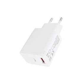 Carregador Rápido Duplo USB Tipo C de 25W Adaptador de Alimentação EU/US/UK/AU Carregador de Parede Doméstico Carregador de Viagem USB-C Universal para iPhone