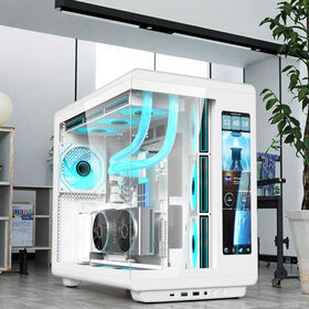 OEM ODM Nouveau Design Boîtier PC Boîtier d'Ordinateur Écran LCD Vente en gros Boîtier PC Gaming Haut de Gamme avec Panneau Avant Écran LCD