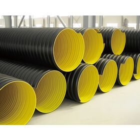 Pipa Bergelombang Spiral Diperkuat Strip Baja Polietilen Densitas Tinggi (HDPE) OEM/ODM untuk drainase industri dan saluran pembuangan