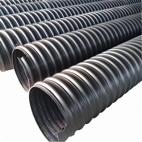 Tubería Corrugada Espiral Reforzada con Fleje de Acero de Polietileno de Alta Densidad (HDPE) para drenaje industrial y alcantarillado