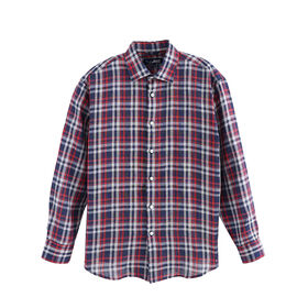 Camisa casual de hombre a cuadros antiarrugas