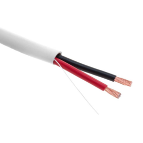 500ft (152m) 16AWG 2-adriges Audiokabel, 16/2 Lautsprecherkabel, Kupfer-Verdrahtungsleitung, weiße PVC-Ummantelung für Wohn- und Gebäudeinstallationen