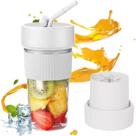 Kreativer, tragbarer Smoothie-Mixer, 30 Sekunden Eis-Crushing-Leistung, USB-Entsafter-Mixer, 350ml Mini-Personal-Mixer mit Strohhalm
