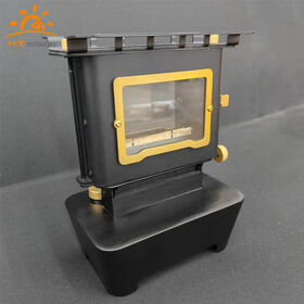 Estufa de Queroseno para Camping al Aire Libre con Chimenea Visible, Gran Capacidad, Acero Inoxidable, Estufa para Tienda de Campaña para Calentar, Preparar Té e Iluminación