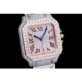 Original CDJ VVS Moissanite Custom Watch Luxury Bust Down Hip Hop Iced Out Diamond Watch For Men and Women Jewelry Manufacturer