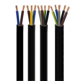Cable de Alimentación PVC H05VV-F 318Y de 2-5 Núcleos, 100M, 0.75-2.5mm² para Tiras LED, Iluminación y Automoción