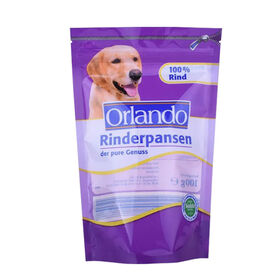 Sacs d'emballage pour aliments pour animaux de compagnie avec soufflet inférieur et fermeture à glissière de haute qualité