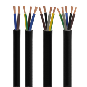 Câble d'alimentation flexible H05VV-F à conducteur en cuivre multibrins pour lampes LED, éclairage et applications automobiles