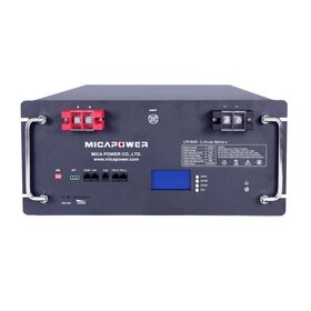 بطارية MICA LiFePO4 48V 150Ah مثبتة على حامل الخادم، بطارية ليثيوم 100Ah مع شاشة LCD وBMS بلوتوث ذكي لنظام الطاقة الشمسية