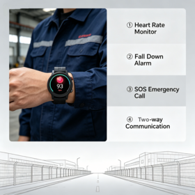 Smartwatch 4G Tracker L23 Peringatan Panggilan Suara SOS GPS WIFI Lokasi Jam Tangan Pintar untuk Lansia dan Penyandang Disabilitas dengan Kartu SIM