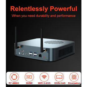 Mini PC Gamer Durable AMD Ryzen 7 4800H (Pro) 7nm, 2* DDR4 NVME, TPM2.0, Sortie 3x4K HD, WiFi6, PC Barebone Gaming