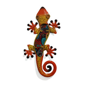 Décoration murale en métal de fabricant, lézard, art en verre coloré, souvenirs et ornements en gros