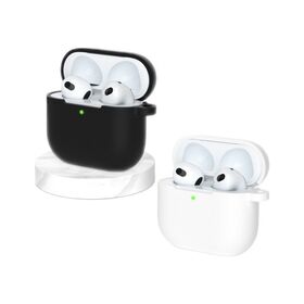 AhaStyle Embouts D'oreille pour AirPods 4ème Génération (2024) [Pochette de Rangement Ajoutée]3 Paires S/M/L Silicone Embouts de Remplacement Antidérapants Compatible avec Apple AirPods 4th Gen (Noir