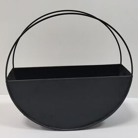 OEM Modern geometric round wall decoration metal wall mounted flower pot artificial plant holder