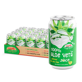 Best Quality Nawon 100% Aloe Vera Juice Drink 330ML Can Vietnam Manufacturer OEM Trending Product HALAL Free Sample Low MOQ GMP