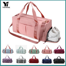 Wholesale gym bags outdoor bag waterproof nylon sports bags training bag travel bag yoga bag workout duffel bag shoe compartment