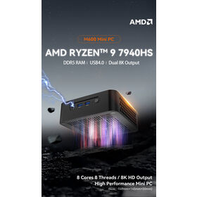 AMD R9 8945HS Mini Computer 64GB DDR5 RAM 2TB NVME SSD Dual RJ45 LAN USB4.0 WIFI6 8K Display Radeon Graphics Mini pc windows 11