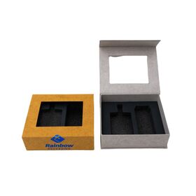 Emballage de boîte en carton recyclable avec insert en mousse EPE de luxe personnalisé pour vin