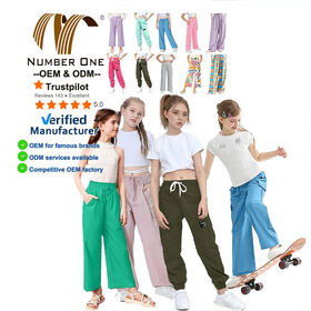 OEM Pantalons pour enfants Pantalon Fille Enfant Tout-petit Enfants Pantalons Cargo Tricotés Tissés Décontractés Gym Jogger Pantalons de survêtement Amples Pantalons pour filles