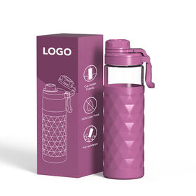 Pernos De Agua De Vidrio De 42 Oz52 Oz64 Oz Con Pajilla, Botella De Agua Motivacional Grande De Medio Galon Con Marcador De Tiempo Botellas De Agua