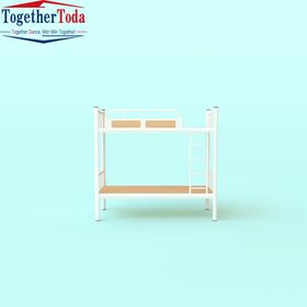 School Furniture Hotel Apartment Dormitory Metal Frame Double Layer Beds with Wardrobe and Desk Bunk Bed
