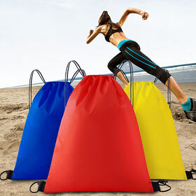 Sac de Sport Multifonctionnel d'Extérieur pour Cyclisme et Gymnastique avec Cordon de Serrage en Polyester 210D et Logo Imprimé Personnalisé pour le Basketball